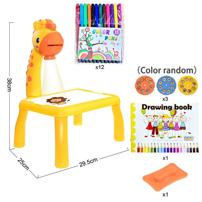 Children LED Projector Drawing Table